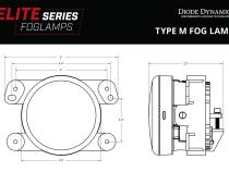 Elite Series Fog Lamps for 2011-2013 Jeep Grand Cherokee Pair Cool White 6000K Diode Dynamics