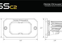 Stage Series 2 Inch LED Pod, Sport Yellow Fog Flush ABL Each