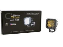 Stage Series C1 LED Pod Sport Yellow Flood Standard ABL Each Diode Dynamics