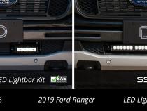 SS6 LED Lightbar Kit for 2019-2021 Ford Ranger, White Driving