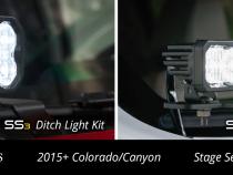Stage Series 2in LED Ditch Light Kit for 2015-2021 GMC Canyon, Sport White Combo