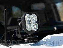 SS3 LED Ditch Light Kit for 2014-2019 GMC Sierra 1500, Pro White Combo Diode Dynamics
