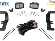 SS3 LED Ditch Light Kit for 2014-2019 GMC Sierra 1500, Pro White Combo Diode Dynamics