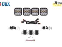 SS5 Sport Universal CrossLink 4-Pod Lightbar Yellow Combo Diode Dynamics