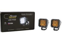 Stage Series C1 LED Pod Yellow SAE Fog Standard ABL Pair Diode Dynamics