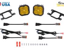 SS3 LED Fog Light Kit for 2010-2018 Ford Transit Connect Yellow SAE Fog Sport w/ Backlight Diode Dynamics