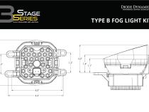 SS3 LED Fog Light Kit for 2012-2016 Toyota Prius C Yellow SAE Fog Max w/ Backlight Diode Dynamics