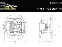 SS3 LED Fog Light Kit for 2008-2010 Dodge Viper Yellow SAE Fog Max w/ Backlight Diode Dynamics