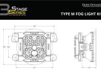 SS3 Pro Type M Kit ABL White SAE Fog Diode Dynamics