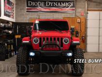 SS3 LED Fog Light Kit for 2020-2021 Jeep Gladiator Yellow SAE Fog Sport w/ Backlight Type MR Bracket Kit Diode Dynamics