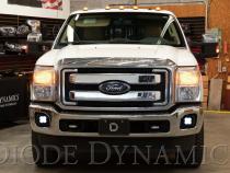 SS3 LED Fog Light Kit for 2011-2016 Ford Super Duty F-250/F-350 White SAE Fog Sport w/ Backlight Diode Dynamics