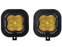 SS3 LED Fog Light Kit for 2011-2016 Ford Super Duty F-250/F-350 Yellow SAE Fog Pro w/ Backlight Diode Dynamics