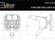 SS3 LED Fog Light Kit for 1999-2010 Ford Super Duty F-250/F-350 White SAE Fog Max w/ Backlight Diode Dynamics