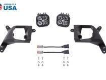 SS3 LED Fog Light Kit for 2020-2021 Chevrolet Silverado HD 2500/3500 Yellow SAE Fog Sport w/ Backlight Diode Dynamics