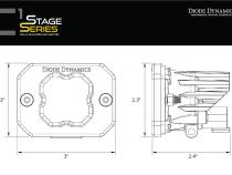 Stage Series Flush Mount Reverse Light Kit, C2 Sport Diode Dynamics