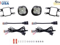 SS3 LED Fog Light Kit for 2011-2013 Lexus CT200h, Yellow SAE Fog Sport with Backlight