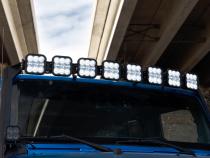 Jeep JK SS5 Sport CrossLink Windshield Yellow Combo Lightbar Kit Diode Dynamics