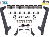 Jeep JK SS5 Sport CrossLink Windshield Yellow Combo Lightbar Kit Diode Dynamics