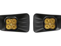 SS3 LED Fog Light Kit for 2007-2015 Chevrolet Silverado, Yellow SAE Fog Sport with Backlight Diode Dynamics