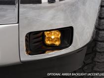 SS3 LED Fog Light Kit for 2007-2015 Chevrolet Silverado, Yellow SAE Fog Sport with Backlight Diode Dynamics