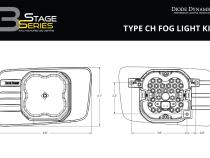 SS3 Type CH LED Fog Light Kit Max ABL White SAE Fog Diode Dynamics
