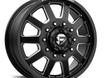 Dually Wheels 22X8.5 FF09D Dually DE09 BK 10 On 225 Matte Black Milled 170.1 Bore 105 Offset Front Dually Fuel Off Road Wheels