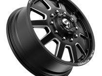 Dually Wheels 24X8.25 FF09D Dually DE09 BK 10 On 225 Matte Black Milled 170.1 Bore 105 Offset Front Dually Fuel Off Road Wheels