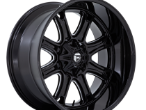 Aluminum Wheels 22X10 Darkstar FC853BE 5 On 114.3/5 On 127 Gloss Black/Milled 78.1 Bore 10 Offset Fuel Off Road Wheels