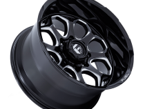 Aluminum Wheels 22X10 Scepter FC862 BE 5 On 127 Gloss Black Milled 71.5 Bore -18 Offset Fuel Off Road Wheels