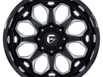 Aluminum Wheels 22X10 Scepter FC862 BE 5 On 127 Gloss Black Milled 71.5 Bore -18 Offset Fuel Off Road Wheels