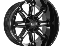 Aluminum Wheels 22x12 Vixon T-27 Gloss Black Machined 5 On 114.3/5 On 127 Bolt Pattern -44 Offset Twisted Off-Road