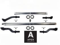 Heavy Duty Polished Aluminum Tie Rod and Drag Link Axle Swap Kit 05-11 Super Duty Jeep JK for Axle Upgrade Options Only Apex Chassis