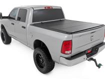 Hard Tri-Fold Flip Up Bed Cover 5 Foot 7 Inch Bed Ram 1500 2WD/4WD (2009-2018 &amp;amp; Classic) Rough Country