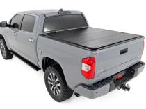 Hard Tri-Fold Flip Up Bed Cover 5 Foot 7 Inch Bed Toyota Tundra 2WD/4WD (07-21) Rough Country