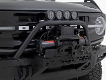 Safari Bar 3.5 Inch Round LED (Pair) Black Amber DRL OE Modular Steel Ford Bronco (21-25) Rough Country