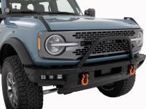 Safari Bar 3.5 Inch Round LED (Quad) Black Amber DRL OE Modular Steel Ford Bronco (21-25) Rough Country