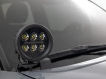 LED Light Kit Ditch Mount Black Series Round 3.5 Inch Amber DRL Toyota Tacoma (16-23) Rough Country