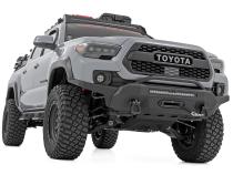 LED Fog Light Kit 3.5 Inch Round Black Series Amber DRL Toyota Tacoma (16-23) Rough Country
