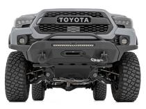 LED Fog Light Kit 3.5 Inch Round Black Series Amber DRL Toyota Tacoma (16-23) Rough Country