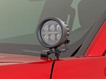 LED Light Kit Ditch Mount Black Series Round 3.5 Inch Amber DRL Toyota Tacoma (24-26) Rough Country