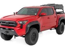 LED Light Kit Ditch Mount Black Series Round 3.5 Inch Amber DRL Toyota Tacoma (24-26) Rough Country
