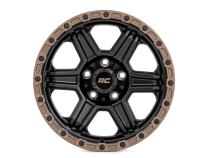 79 Series Wheel One-Piece Semi Gloss Black w/Bronze Ring 18x9 5x5 0mm Rough Country
