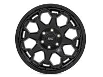 80 Series Wheel One-Piece Semi Gloss Black 20x10 5x5 -19mm Rough Country