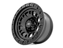 82 Series Wheel One-Piece Semi Gloss Black 15x8 5x4.5 -19mm Rough Country