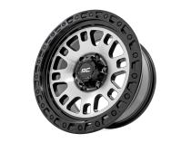 82 Series Wheel One-Piece Machined Semi Gloss Black 17x9 5x4.5 -12mm Rough Country