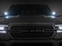 LED Light Kit Ditch Mount 2 Inch Black Pair Spot Ram 1500 2WD/4WD (19-26) Rough Country