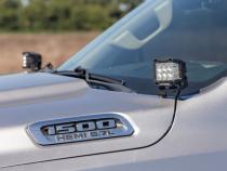 LED Light Kit Ditch Mount 2 Inch Black Pair Flood Ram 1500 2WD/4WD (19-26) Rough Country