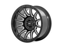 90 Series Wheel One-Piece Gloss Black w/machined spokes 20x9 6x5.5 0mm Rough Country