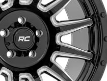 90 Series Wheel One-Piece Gloss Black w/machined spokes 20x9 6x5.5 0mm Rough Country