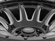 90 Series Wheel One-Piece Gloss Black w/machined spokes 20x9 6x5.5 0mm Rough Country